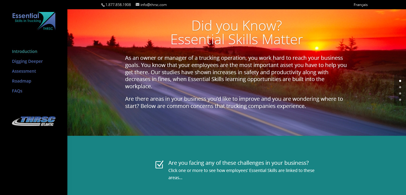 Essential Skills Site Screenshot