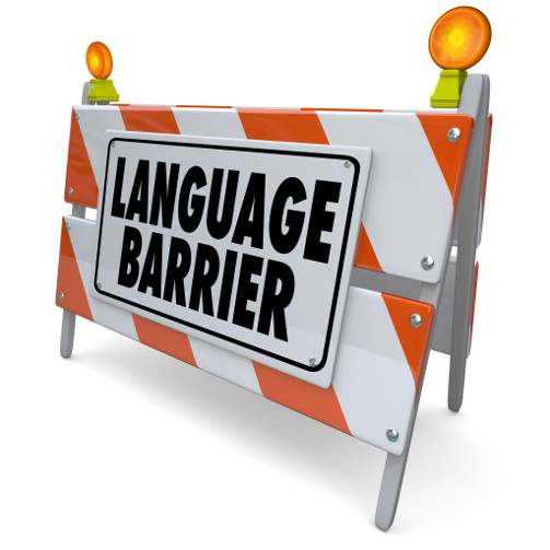 language barrier sign